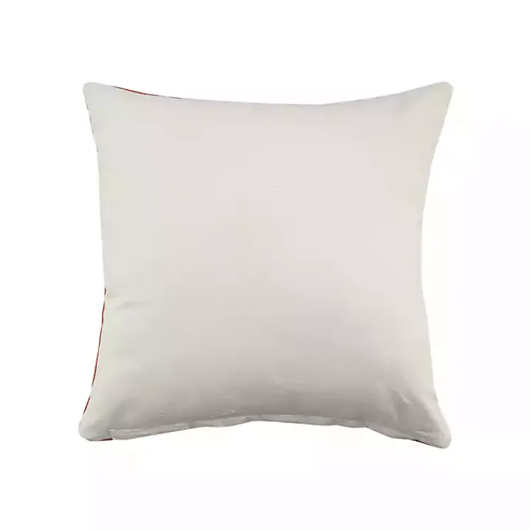 Pillows>Kirklands Home Orange and White Medallion Pillow