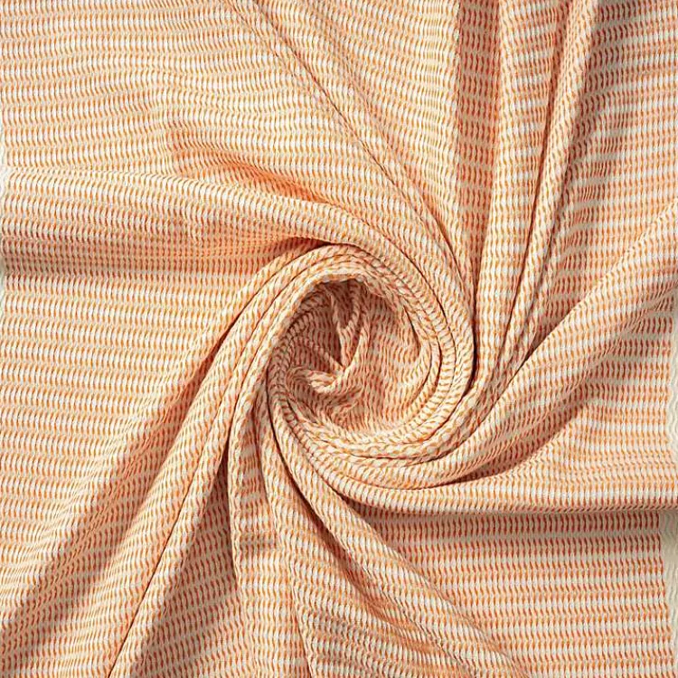 Blankets & Throws>Kirklands Home Orange and White Stripes Cotton Throw
