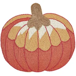 Kirklands Home Orange Beaded Pumpkin Harvest Placemats, Set of 4 Best