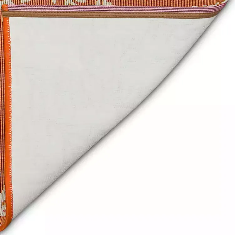 Kirklands Home Coral Indoor/Outdoor Rug, 2x3 Orange Outlet