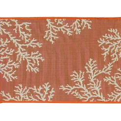 Kirklands Home Orange Coral Indoor/Outdoor Rug, 3x4 New
