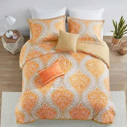 Kirklands Home Orange Damask 4-pc. Twin/Twin XL Comforter Set