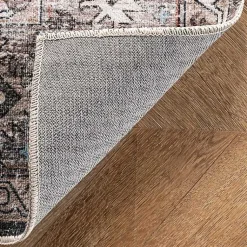 Kirklands Home Orange Distressed Medallion Washable Area Rug, 4x6 Hot