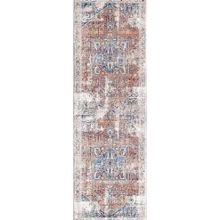 Kirklands Home Orange Eli Medallion Fringe Runner Sale