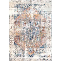 Kirklands Home Orange Eli Medallion Fringe Area Rug, 5x8 Discount
