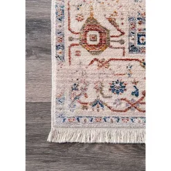 Kirklands Home Orange Eli Medallion Fringe Area Rug, 5x8 Discount
