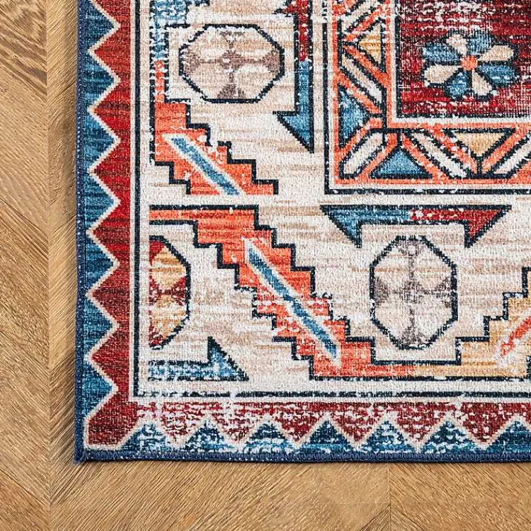 Kirklands Home Orange Faded Medallion Washable Runner Online