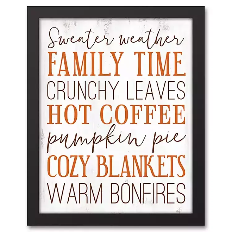 Fall>Kirklands Home Orange Fall Things Framed Canvas Art Print