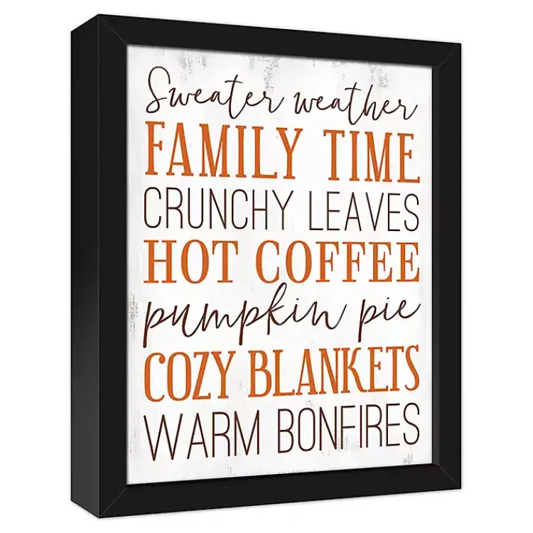 Fall>Kirklands Home Orange Fall Things Framed Canvas Art Print