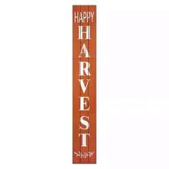 Fall>Kirklands Home Orange Happy Harvest Porch Board, 10 in.