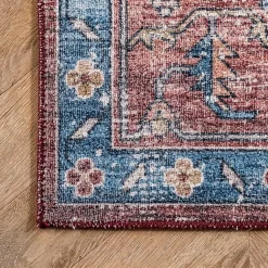 Kirklands Home Orange Medallion Washable Runner New