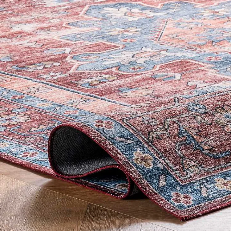 Kirklands Home Orange Medallion Washable Area Rug, 4x6