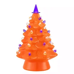 Halloween>Kirklands Home Nostalgic LED Halloween Tree Orange