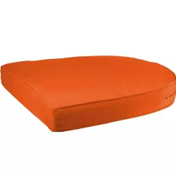 Kirklands Home Outdoor Wicker Seat Cushion Orange Hot