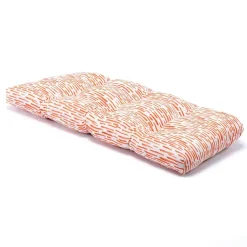 Kirklands Home Patterned Outdoor Bench Cushion Orange Clearance