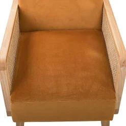 Kirklands Home Orange Rattan Accent Chair Yellow Best