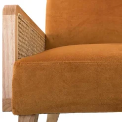 Kirklands Home Orange Rattan Accent Chair Yellow Best