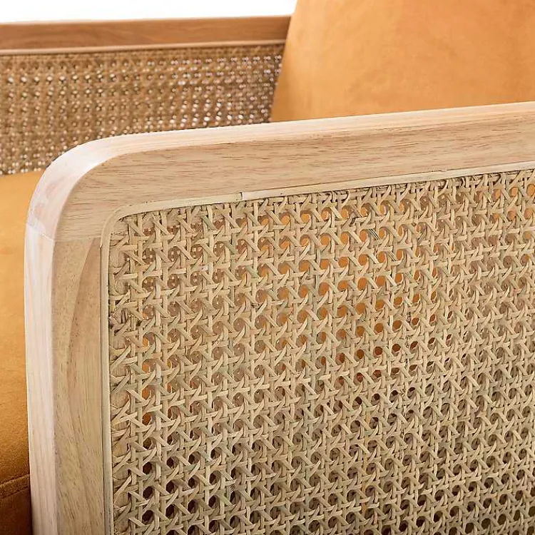 Kirklands Home Orange Rattan Accent Chair Yellow Best