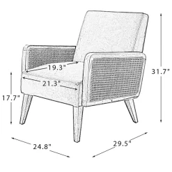 Kirklands Home Orange Rattan Accent Chair Yellow Best