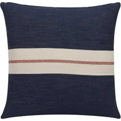 Pillows>Kirklands Home Orange Single Stripe Navy Pillow