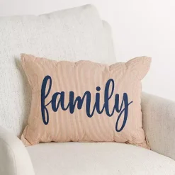 Pillows>Kirklands Home Orange Striped Family Lumbar Pillow