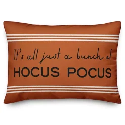 Halloween>Kirklands Home Striped Hocus Pocus Pillow Orange