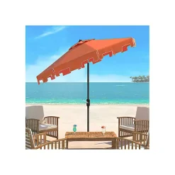 Kirklands Home Tilt Crank 9 ft. Outdoor Metal Umbrella Orange Hot