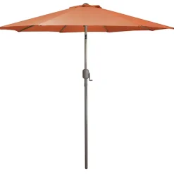 Kirklands Home Orange Tilt Hand Crank Outdoor Umbrella Sale