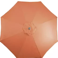 Kirklands Home Orange Tilt Hand Crank Outdoor Umbrella Sale