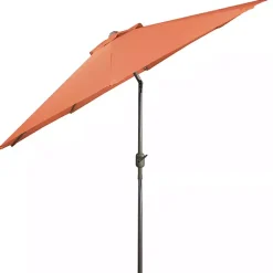 Kirklands Home Orange Tilt Hand Crank Outdoor Umbrella Sale
