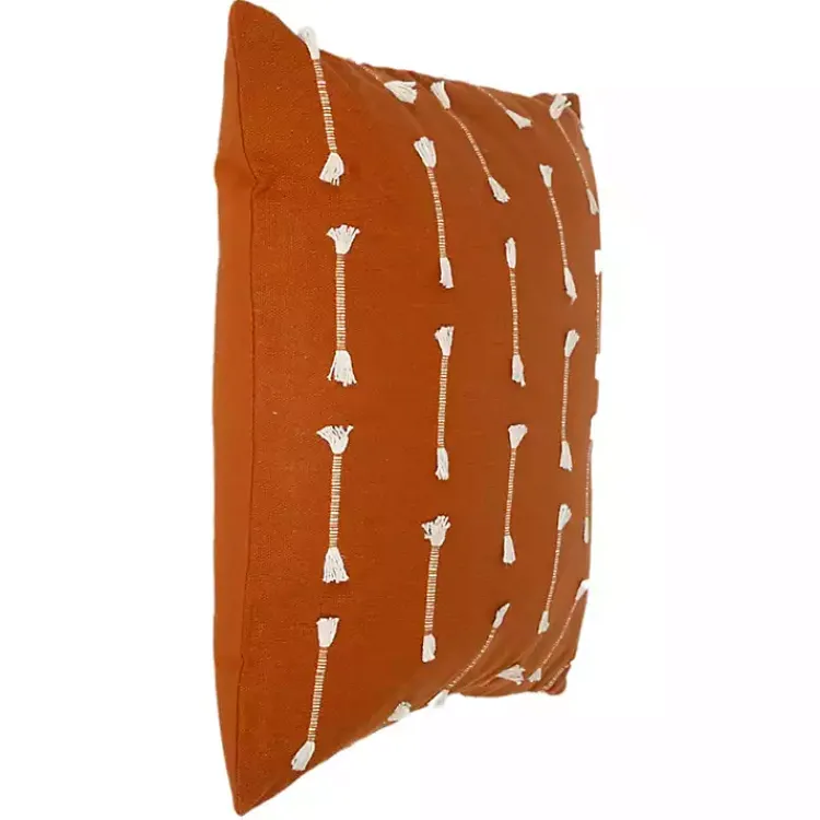 Pillows>Kirklands Home Woven Lines Pillow Orange