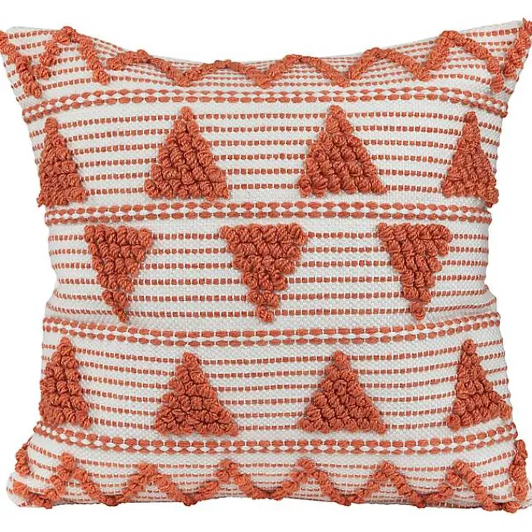 Pillows>Kirklands Home Orange Woven Triangle Indoor/Outdoor Pillow