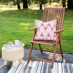 Pillows>Kirklands Home Orange Woven Triangle Indoor/Outdoor Pillow