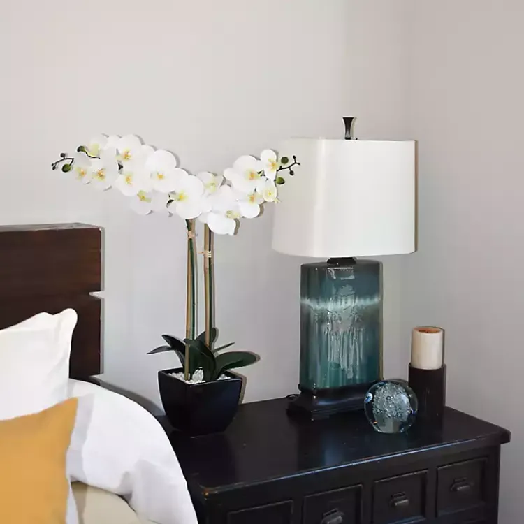 Arrangements & Greenery>Kirklands Home Orchid Arrangement in Black Pot