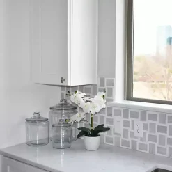 Arrangements & Greenery>Kirklands Home Orchid Arrangement in Decorative Pot White