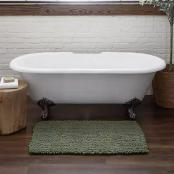 Kirklands Home Oregano Chenille Bath Mat, 60 in. Green Outlet