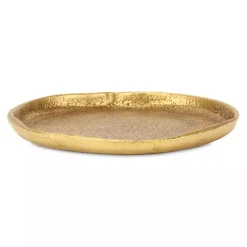 Decorative Trays>Kirklands Home Organic Round Cast Iron Dish Gold