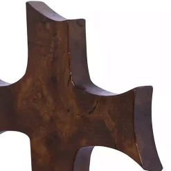 Kirklands Home Organic Shape Cross Wall Plaque, 14 in. Brown