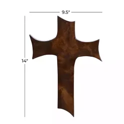 Kirklands Home Organic Shape Cross Wall Plaque, 14 in. Brown