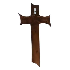 Kirklands Home Organic Shape Cross Wall Plaque, 20 in. Brown Outlet