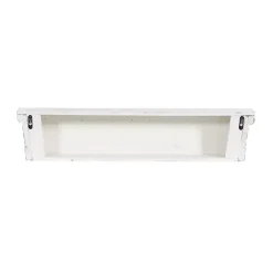 Kirklands Home Ornate Farmhouse Wooden Wall Shelf, 28 in. White