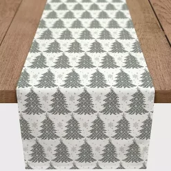 Kirklands Home Ornate Trees Christmas Runner, 72 in. Green