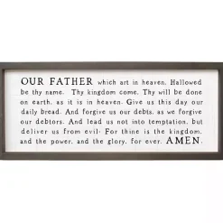 Kirklands Home Our Father Framed Wall Plaque Sale
