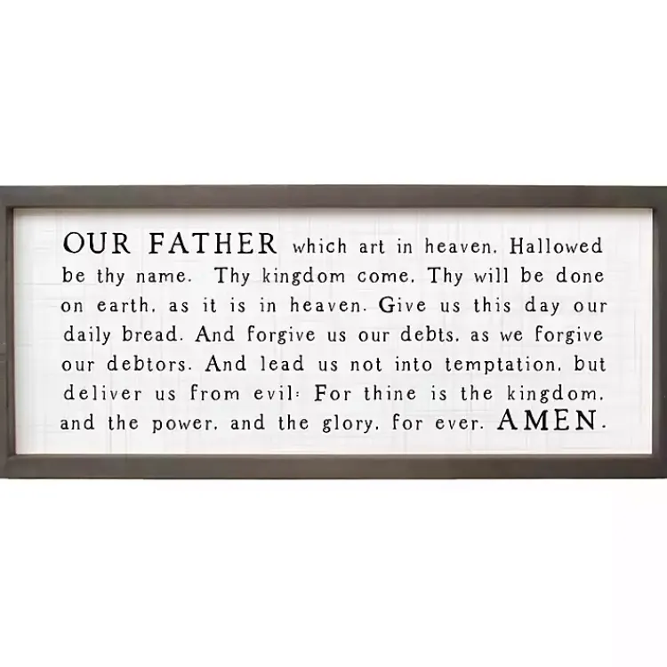 Kirklands Home Our Father Framed Wall Plaque Sale