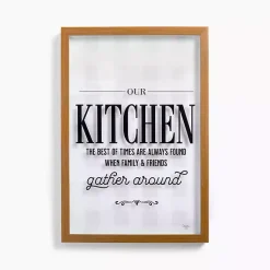 Kirklands Home Our Kitchen Buffalo Check Framed Wall Plaque Best