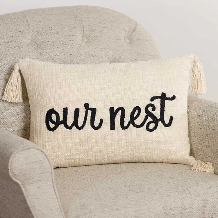 Pillows>Kirklands Home Our Nest Ivory Lumbar Pillow