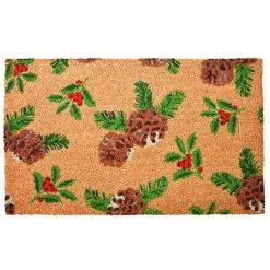 Outdoor Christmas Decorations>Kirklands Home Outdoor Holly and Pine Christmas Doormat