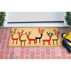 Outdoor Christmas Decorations>Kirklands Home Outdoor Reindeer Outline Christmas Doormat