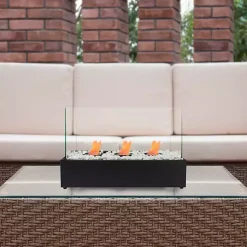 Kirklands Home Outdoor Triple Flame Tabletop Fireplace Sale