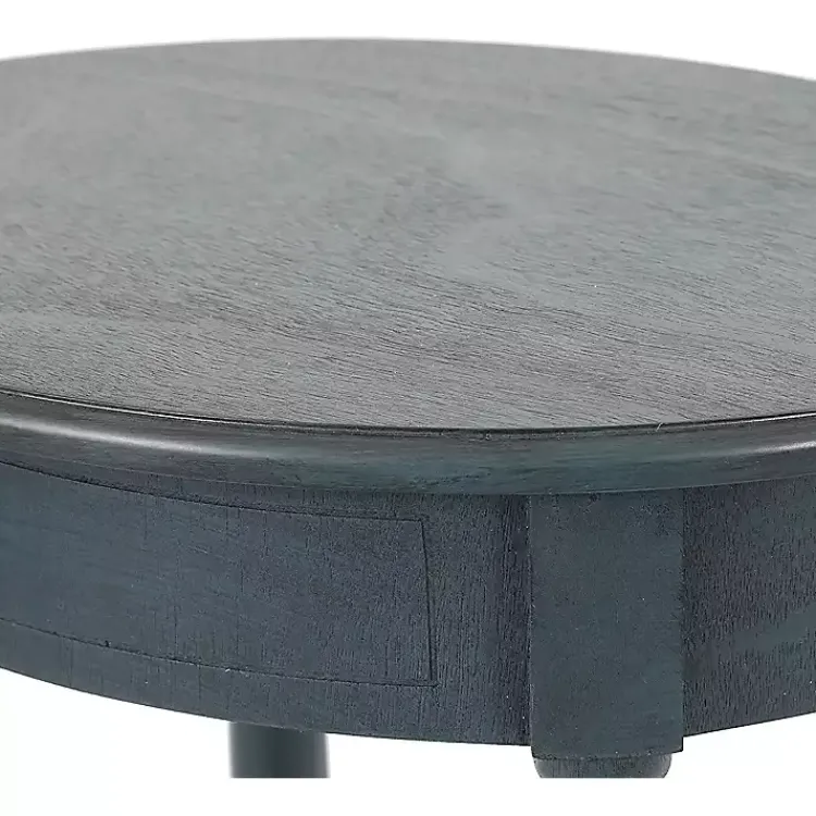 Kirklands Home Oval Antique Navy Accent Table Blue Best